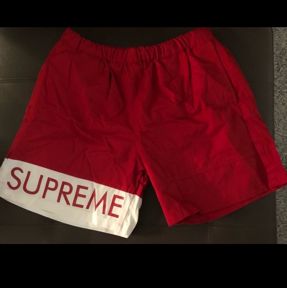 Supreme banner shorts
